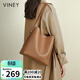 viney包包女包牛皮水桶包大容量單肩斜挎托特包生日禮物輕奢送女友老婆