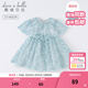 戴維貝拉（DAVE＆BELLA）女裙連衣裙裙子夏天女兒童裙子夏寶寶夏裝女童公主裙子嬰兒小女孩 藍色 100 cm（建議身高90-100cm）