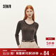 森馬（Semir）森柔|針織衫女冬鵝蛋領(lǐng)純色緊身上衣2025顯瘦羊毛衫109725107004