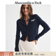 Abercrombie & Fitch美式紅色多色修身LOGO長(cháng)袖針織開(kāi)衫毛衣25秋冬女裝150-5472 海軍藍 S (165/88A)