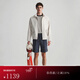 FULL MONTY【哈靈頓夾克】黑藏青男士天絲棉G9復古外套商務(wù)行政春秋休閑上衣 米白色30014 M 48