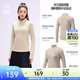 安踏（ANTA）零壓T| 半拉鏈修身長(cháng)袖t恤女士春夏新款抗菌跑步訓練內搭運動(dòng)上衣 【超模T-甲殼盾抗菌】淺麥卡其 | 親膚抗菌 M (女165)