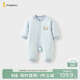 童泰（TONGTAI）嬰兒連體衣秋冬季純棉夾棉寶寶衣服新生兒哈衣薄棉爬服藍色80cm