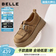 百麗（Belle）復古勃肯鞋女2026春季新款商場(chǎng)款厚底流蘇JK樂(lè )福鞋E8N1DAM6預售 杏色-單里 36 (230mm)