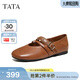 他她（TATA）女鞋2026春季羊皮淺口鞋子休閑氣質(zhì)粗跟瑪麗珍鞋XTT02AQ6 黑色（寬版） 37