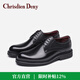 克雷斯丹尼（Chrisdien Deny）男士正裝皮鞋英倫時(shí)尚經(jīng)典商務(wù)鞋通勤德比鞋 黑色D804460242AAA 37 (235mm) 比國內碼大一碼