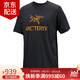 始祖鳥(niǎo)（ARC'TERYX）Arc'Word Logo Shirt SS 男士有機棉休閑透氣鳥(niǎo)標圓領(lǐng)T恤短袖上衣 Black II/金標黑色 S （60kg-70kg）尺碼偏大