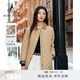 beanpole桑蠶絲填充BEANPOLE濱波 春秋女士松弛老錢(qián)風(fēng)多色狩獵型絎縫棉服 米色 L 170/92A