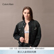 Calvin KleinJeans25春秋女士經(jīng)典美式復古潮流ck純棉落肩翻領(lǐng)潮殼牛仔外套