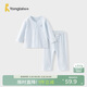 童泰（TONGTAI）寶寶睡衣夏季純棉套裝女童家居服男童空調服上衣褲子藍色100cm