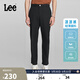 Lee涼涼褲舒適直筒Logo織標輕薄男休閑褲顯瘦潮流 黑色 31