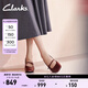 Clarks其樂(lè )Nyta45 Shine女鞋夏季新款瑪麗珍小皮鞋學(xué)院方跟單鞋高跟鞋 酒紅色 261728564 36