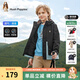 暇步士（Hush Puppies）童裝兒童風(fēng)衣外套男童女童春秋季新款簡(jiǎn)約拼色風(fēng)衣 鉆石黑 155 cm(偏大半碼)