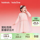 巴拉巴拉童裝女童連衣裙網(wǎng)紗公主裙拼接紅色新年拜年服女童裙