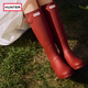 HUNTER雨靴戶(hù)外露營(yíng)女鞋惠靈頓經(jīng)典英倫防水防滑騎士靴女長(cháng)筒女靴高筒靴 啞光軍紅色/MLR 38