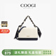 COOGI包包女款新款輕奢侈女士斜跨包生日母親情人節禮物送女友老婆媽媽 米白色 精美禮盒送禮有面