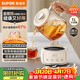 蘇泊爾（SUPOR）養生壺全玻璃 0膠水燒水壺1L 煮茶器 恒溫壺 辦公室家用煮茶電熱水壺花茶壺 SW-10Y05QA