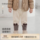 babylove嬰兒打底褲秋冬季男女寶寶休閑長(cháng)褲條紋拼接百搭褲子洋氣彈力褲