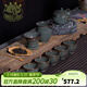 龍泉青瓷茶具套裝鐵胎哥窯冰裂紋可養梅花壺功夫茶具整套家用陶瓷茶壺茶杯 十頭茶具套裝