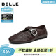百麗（Belle）時(shí)光舞曲瑪麗珍鞋女26新款柔軟羊皮舒適低跟淺口單鞋B3097AA6預售 咖色 39
