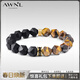 AWNL虎嘯手鏈男黑瑪瑙寶石手串小眾輕奢時(shí)尚百搭飾品送男友生日禮物 虎嘯 手鏈M碼 推薦手圍15-16cm