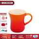 酷彩（Le Creuset） 炻瓷400毫升馬克杯子咖啡早餐辦公家用茶水杯麥片早餐杯陶瓷歐式 400ml馬克杯桔色
