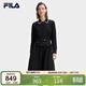 FILA 斐樂(lè )官方楊冪同款女子連衣裙2025年時(shí)尚休閑寬松收腰翻領(lǐng)連身裙
