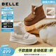 百麗（Belle）厚底增高雪地靴女冬季新款商場(chǎng)同款保暖魔術(shù)貼東北靴E8R1DDD5 米色 36