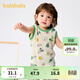巴拉巴拉【商場(chǎng)同款】嬰兒背心男女童衣服夏季新款可愛(ài)萌透氣清新童裝 白綠色調00314 110