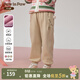 PawinPaw卡通小熊童裝25年秋冬新款女寶寶甜美花苞褲寬松休閑褲 Beige米色/35 90