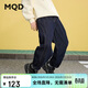 馬騎頓（MQD）男童秋季新款學(xué)院風(fēng)休閑百搭長(cháng)褲中大童牛仔褲 原牛仔色 140