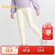 巴拉巴拉巴拉巴拉童裝女童打底褲兒童褲子秋中小童運動(dòng)彈力褲舒適時(shí)尚百搭 奶白10504 110