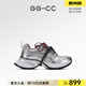 GG-CC【楊超越同款】銀核風(fēng)暴秋新款厚底老爹鞋拼色綁帶休閑鞋G24X9815 銀色 37