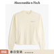 Abercrombie & Fitch美式復古舒適百搭做舊LOGO長(cháng)袖T恤春夏男裝123-4080 奶油色 M (180/100A)