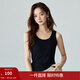 茵曼（INMAN）可外穿吊帶背心女2025夏季顯瘦百搭罩杯一體內搭上衣 黑色 均碼