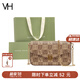 VANESSA HOGAN VH女包山茶花信封包春夏輕奢老花鏈條單肩斜挎包生日禮物送女友 黃棕色+綠野仙蹤禮袋