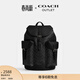 蔻馳（COACH）奧萊男士男包經(jīng)典標志老花WARNER雙肩包旅行大容量通勤 QB/炭黑色/黑色