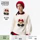 Teenie Weenie小熊女裝衛衣秋冬季圓領(lǐng)時(shí)尚刺繡學(xué)院風(fēng)白色休閑上衣 乳白色 S (160)