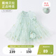 戴維貝拉【奧萊特賣(mài)】女童連衣裙新款夏裝兒童寶寶公主裙童裝裙子網(wǎng)紗裙 綠色 100 cm(建議身高90-100cm)