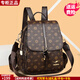 雪愛(ài)袋鼠（XUEAIDAISHU）女士雙肩包女包旅游背包春游2026新款印花旅行包送媽媽實(shí)用禮物 棕玫瑰配棕[禮盒+手包卡包]