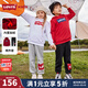 Levi's 李維斯兒童裝男女童套裝加絨兩件套秋冬款保暖套頭衛衣長(cháng)褲 正黑色 160 /80 【建議身高158-170cm】