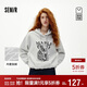 森馬（Semir）商場(chǎng)同款|衛衣女冬季加絨分割oversize連帽2025上衣101725116010