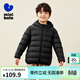迷你巴拉兒童羽絨服男女童厚款保暖連帽棉服防風(fēng)保暖羽絨外套【防水透濕】 黑色90001 80 cm