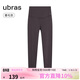 ubras輕柔空氣層磨毛保暖收腹高彈修身打底褲女秋冬可外穿熱可可色L