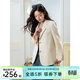 LAGOGO正肩氣質(zhì)西裝女拉谷谷春秋新款高級感休閑通勤西服外套 米白色(V2) S