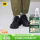 卡特（CAT）新品男女同款戶(hù)外牛皮低幫休閑鞋情侶同款黃靴商場(chǎng)同款 黑色 41
