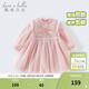 戴維貝拉（DAVE＆BELLA）春秋裙子女童連衣裙兒童公主裙洋氣周歲禮服女寶寶童裝春裝衣服 淺粉色【現貨】 120 cm（建議身高110-120cm） cm（建議身高110-120cm）