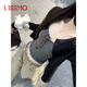 UISSMO套裝春秋女韓系條紋背心長(cháng)袖開(kāi)衫t恤兩件套早秋季穿搭內搭小吊帶 條紋吊帶 M