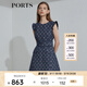 PORTS寶姿 春夏新品無(wú)袖印花連衣裙SL8D045KFD066 黎霧藍 M 6
