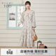 愛(ài)居兔春季新款溫柔時(shí)尚優(yōu)雅浪漫長(cháng)袖連衣裙EQLCJ1P005A 米白花紋05 L 165/88A